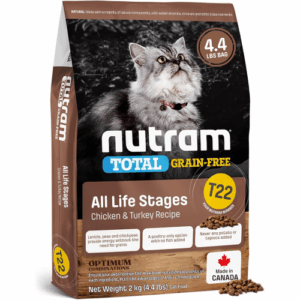 Nutram T22 Grain-Free Cat Food – Chicken & Turkey Dry Kibble